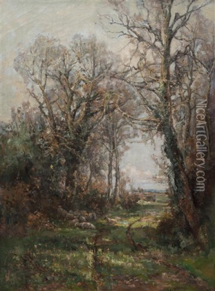 Noonday Rest Oil Painting - Sidney Grant Rowe