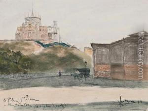 View Of Montmartre Oil Painting - Vanteyne