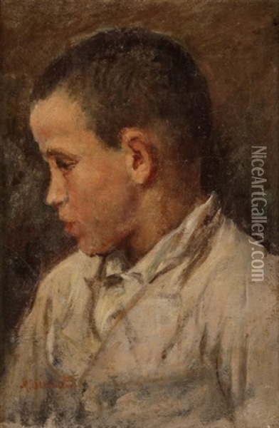 Portrait D'enfant De Profil Oil Painting - Marcellin Gilbert Desboutin