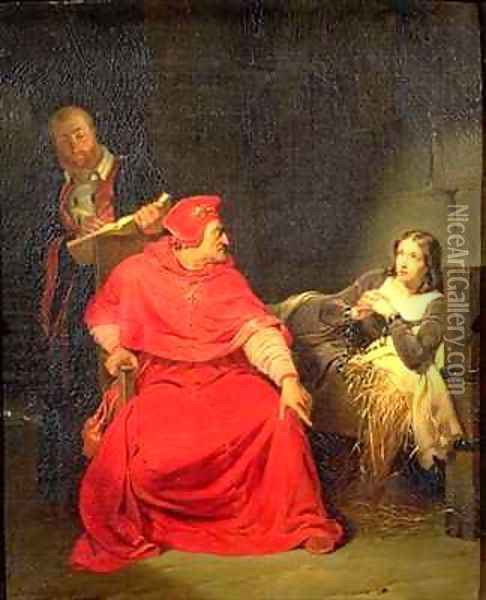 Joan of Arc in Prison Oil Painting - Hippolyte (Paul) Delaroche