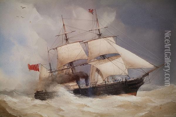 The 'arabia' At Sea Oil Painting - Charles Taylor