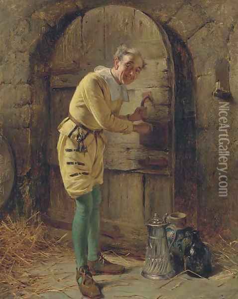 The inn keeper Oil Painting - Edward Charles Barnes