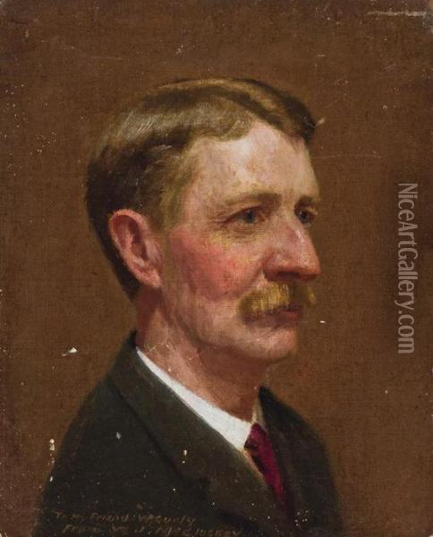 Self Portrait Oil Painting - William Joseph Mccloskey