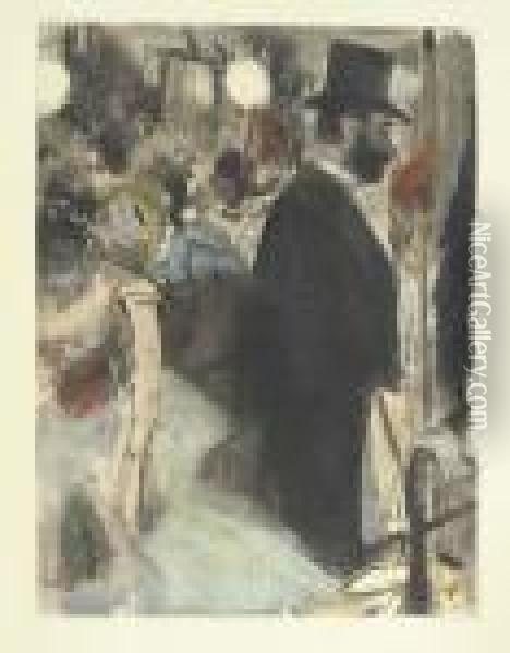 La Famille Cardinal Oil Painting - Edgar Degas