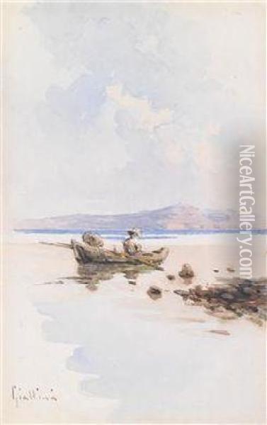 A Rowing Boat Oil Painting - Angelos Giallina