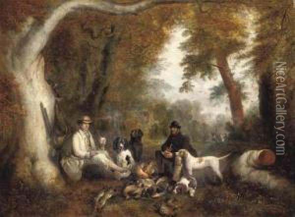 Happy Hunting Oil Painting - James William Giles