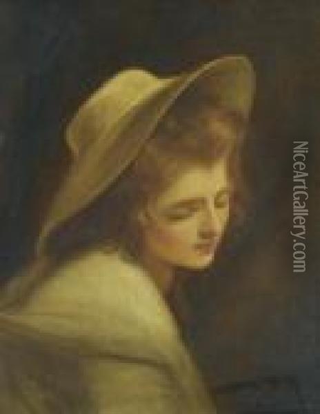 Portrait Of Emma Hamilton (1765-1815), As Ariadne Oil Painting - George Romney