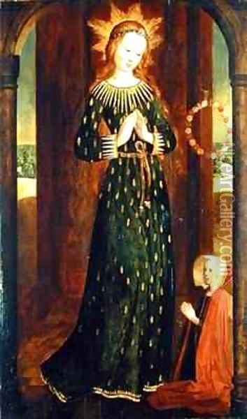Virgin with the Ears of Corn Oil Painting - Hinrik Funhof
