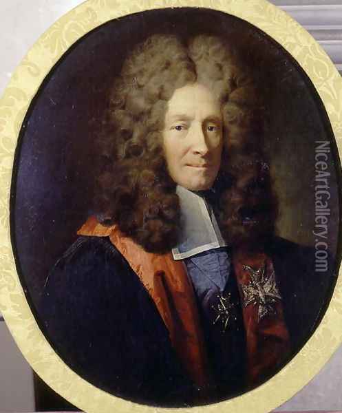 Louis Phelypeaux 1643-1727 Count of Pontchartrain Oil Painting - Robert Tournieres