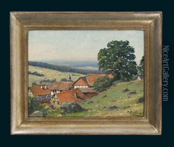 Aus Michelbach-vogelsberg In Hessen Oil Painting - Hermann Bahner
