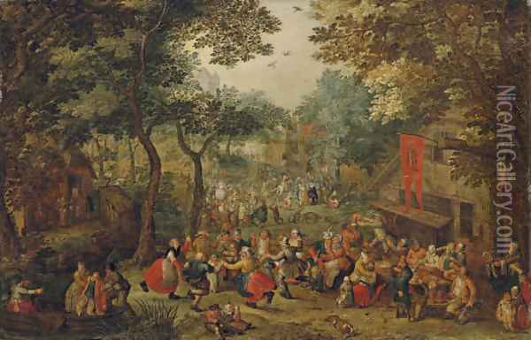 A village kermesse on St. George's Day Oil Painting - David Vinckboons