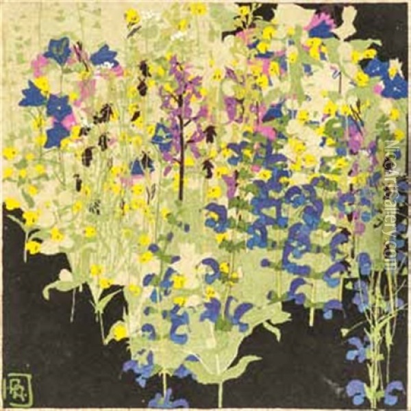 Wiesenblumen Oil Painting - Paula Maria (Rossler) von Goeschen