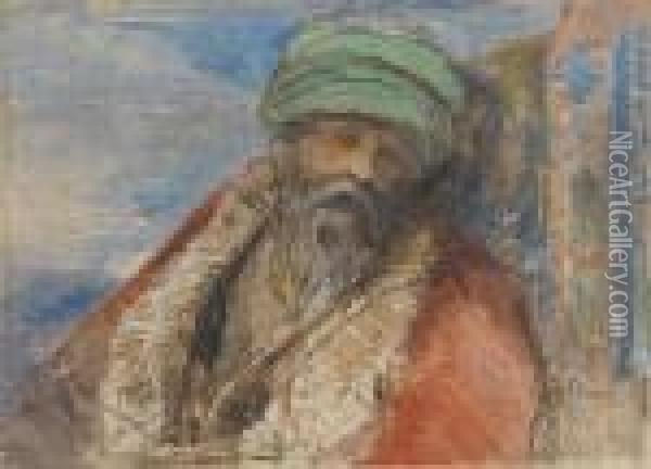An Old Man Of Cairo Oil Painting - William James Muller