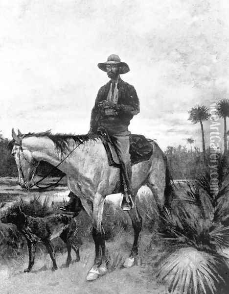 A Cracker cowboy Oil Painting - Frederic Remington