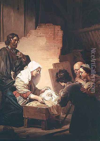 The Adoration of the Shepherds Oil Painting - Dirck de Bray
