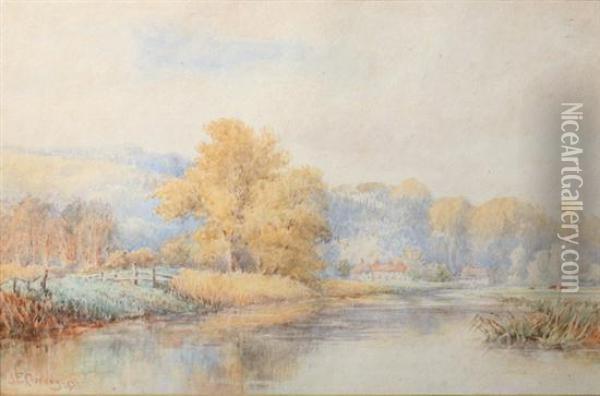 Serenity On The Pond Oil Painting - Jasper Francis Cropsey