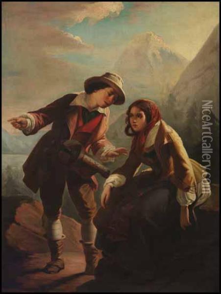 In The Mountains Oil Painting - Philip Alexius De Laszlo