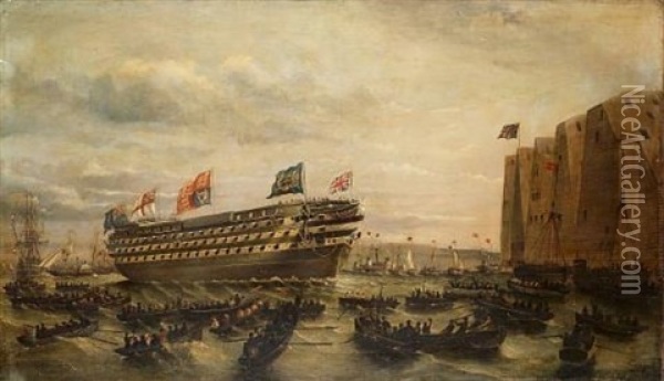 The Launching Of H.m.s. 