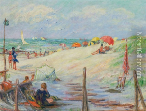 Sunny Day, Nantucket Oil Painting - Anna W. Speakman