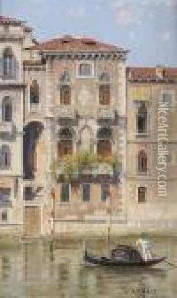 Van Axel's Palace, Venice Oil Painting - Antonietta Brandeis