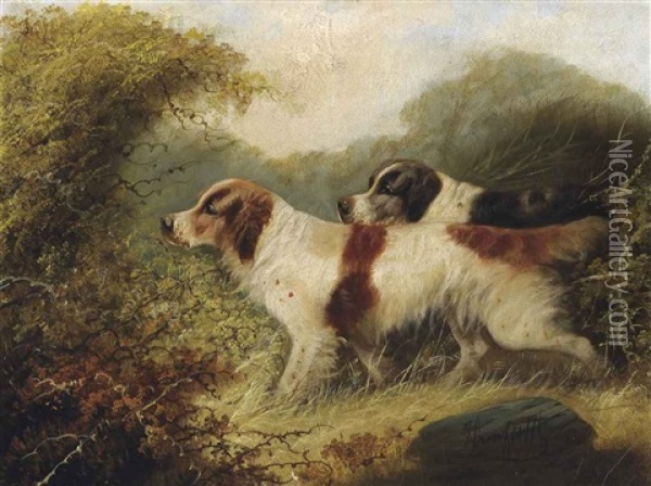 Two Setters Oil Painting - Edward Armfield