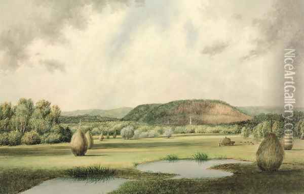 West Rock, New Haven, Connecticut, c.1854-60 Oil Painting - Benjamin H. Coe