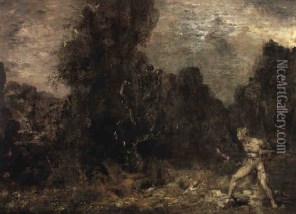 Hercule Et L'hydre De Lerne Oil Painting - Gustave Moreau