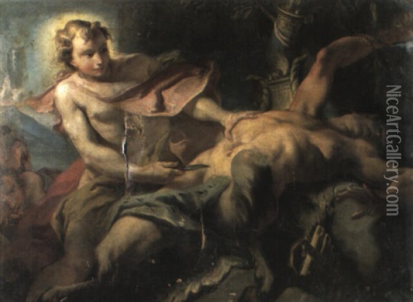 Apollon Et Marsyas Oil Painting - Nicola Grassi