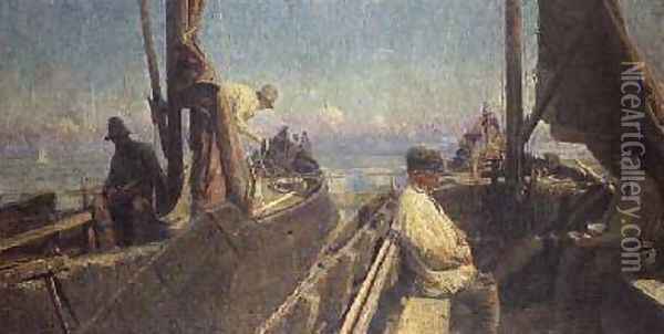 Zeeland Fishermen Oil Painting - Charles Mertens