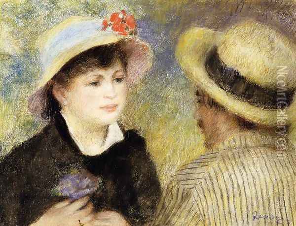 Boating Couple Aka Aline Charigot And Renoir Oil Painting - Pierre Auguste Renoir