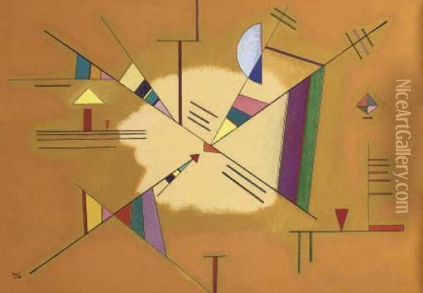 Diagonale Oil Painting - Wassily Kandinsky