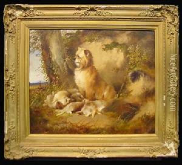 The Guardian Oil Painting - William Morris
