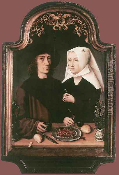 Portrait of the Artist and his Wife 1496 Oil Painting - Flemish Unknown Masters