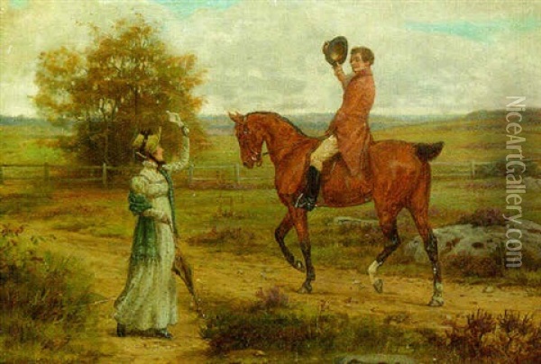 The First Meeting Oil Painting - George Goodwin Kilburne