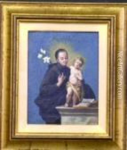 Saint Anthony Of Padua With The Infant Christ Oil Painting - Guido Reni