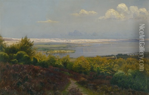 Winterlandschaft Am See Mosso Bei Klostermolle Auf Jutland Oil Painting - Anton Erik Christian Thorenfeld