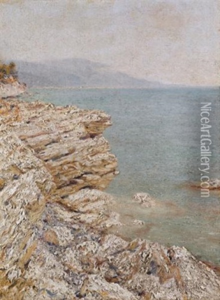 Cliffs Oil Painting - Nikolai Nikanorovich Dubovskoy