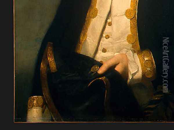 Captain Robert Calder [detail:2] Oil Painting - Lemuel-Francis Abbott