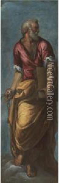 Saint Peter Oil Painting - Ippolito Scarsella (see Scarsellino)