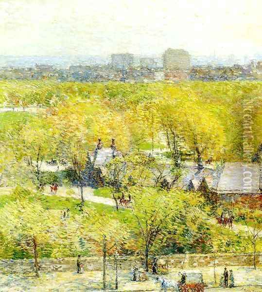 Across the Park Oil Painting - Frederick Childe Hassam