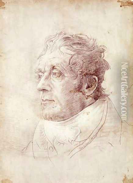 Portrait of J.M.W. Turner Oil Painting - Cornelius Varley