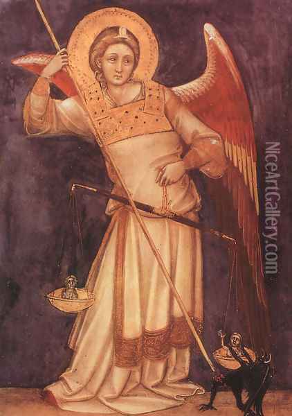 Archangel 1350 Oil Painting - Guariento di Arpo