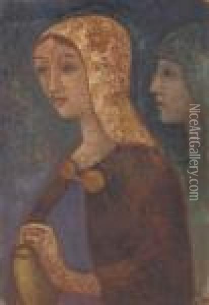 Mary Madeleine Et Saint-jean Oil Painting - Paul Serusier