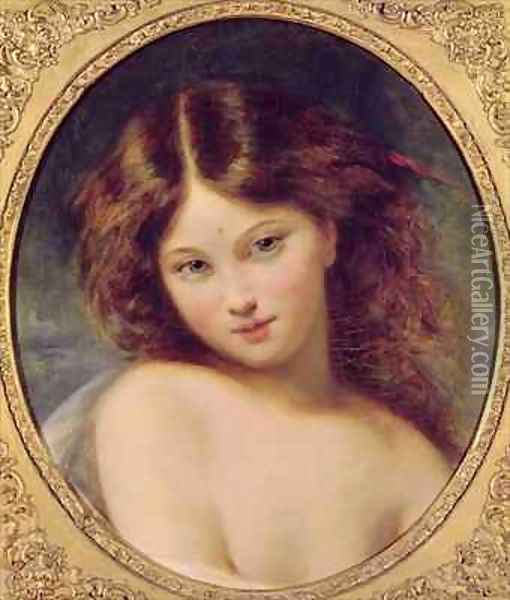 Head of a Young Girl Oil Painting - Pierre Joseph Dedreux-Dorcy