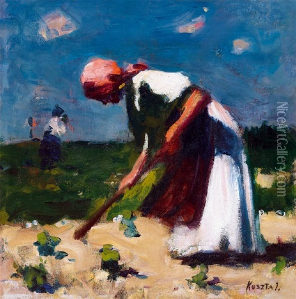 In The Fields Oil Painting - Jozsef Koszta