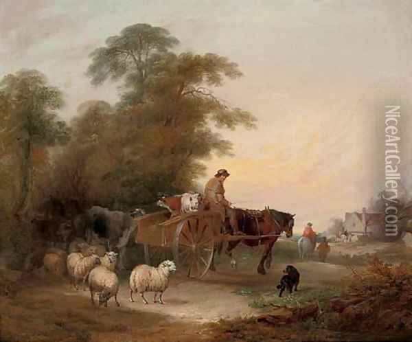 On the way to market Oil Painting - William Joseph Shayer