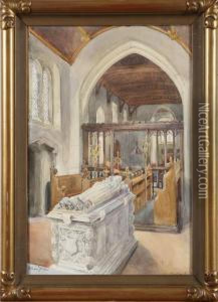 Claydon Church Oil Painting - Ellen Jolin