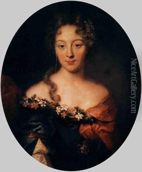 Portrait of Francoise-Marguerite, Countess of Grignan Oil Painting - Pierre Mignard
