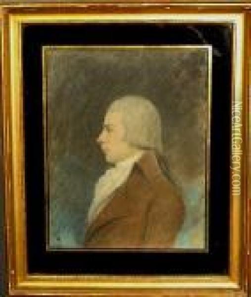 Pastel Portrait Of A Seated Gentleman Oil Painting - James I Sharples