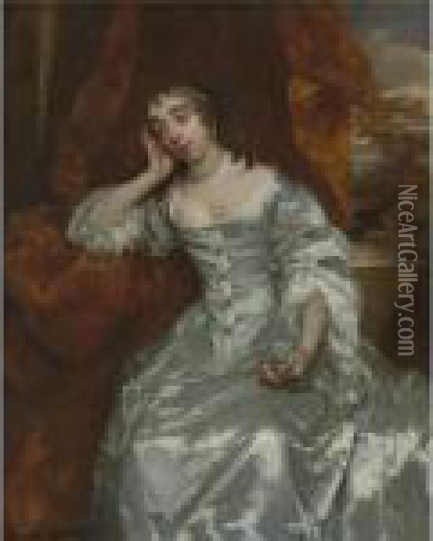 Portrait Of Elizabeth Capell, Countess Of Carnarvon Oil Painting - Sir Peter Lely